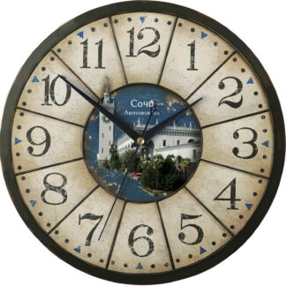 Часы настенные состаренные «Сочи- автовокзал»
