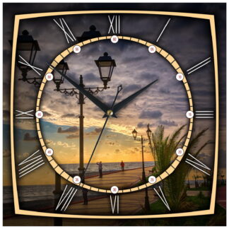 Настенные часы «Набережная Сочи вечером»