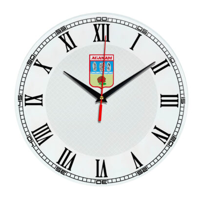 Стеклянные настенные часы с логотипом Абакан 09
