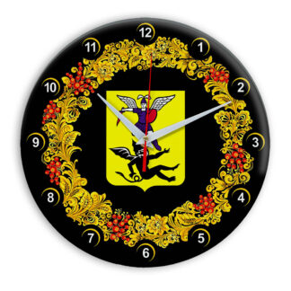 Часы в стиле Хохлома сувенирные Архангельск