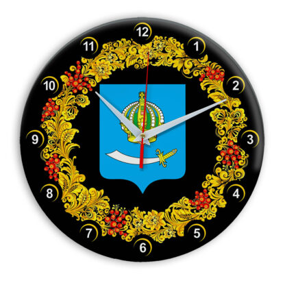 Часы в стиле Хохлома сувенирные Астрахань