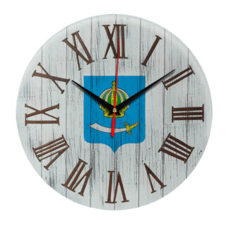 Печать под стеклом- Деревянные настенные часы Астрахань 07