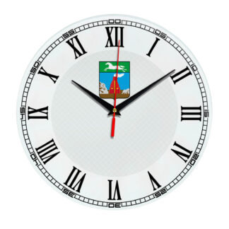Стеклянные настенные часы с логотипом Барнаул 09