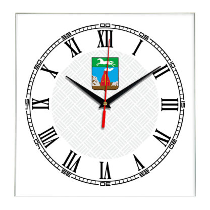 Сувенир настенные часы из стекла Барнаул 17