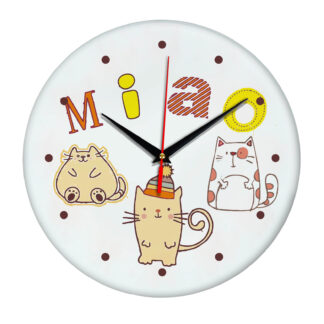 Часы настенные с котиками- Катэ Miao