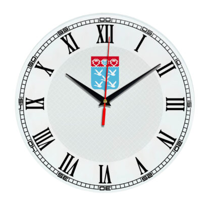 Стеклянные настенные часы с логотипом Чебоксары 09