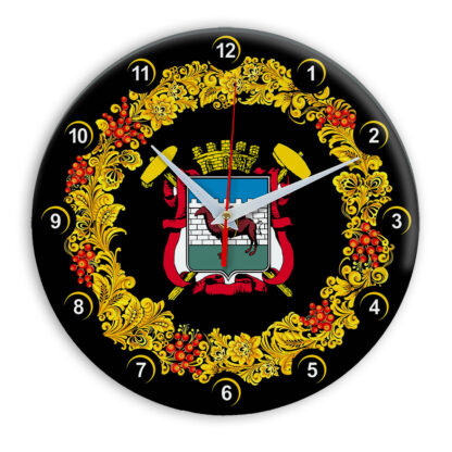 Часы в стиле Хохлома сувенирные Челябинск 03