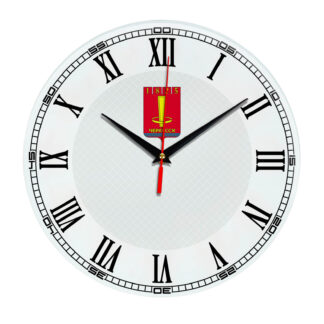 Стеклянные настенные часы с логотипом Черкесск 09