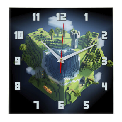 Настенные часы minecraft Кубики