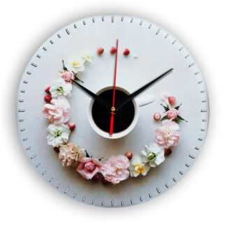 Настенные часы Чашка coffee floral circle 2