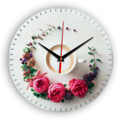 Настенные часы Чашка coffee floral circle 5