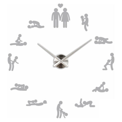 Большие 3D часы Камасутра серые