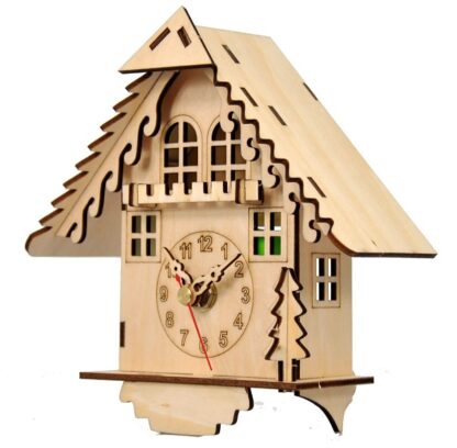 Часы конструктор из дерева «Дом кукушки»