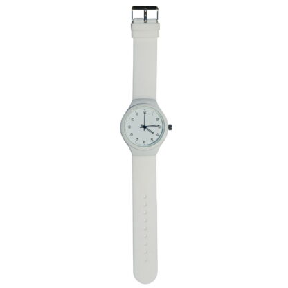 Наручные часы на заказ силиконовый браслет белые