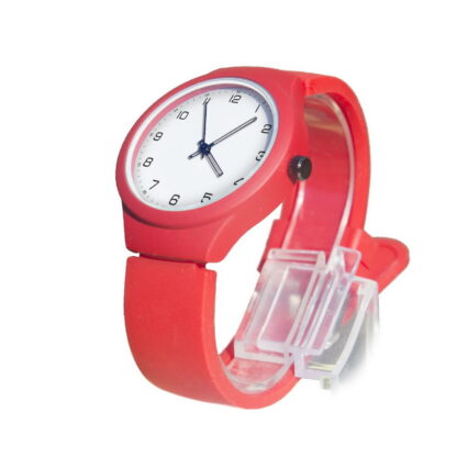 Наручные часы на заказ силиконовый браслет красные