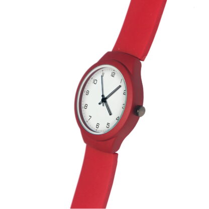 Наручные часы на заказ силиконовый браслет красные