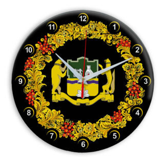 Часы в стиле Хохлома сувенирные Екатеринбург 03