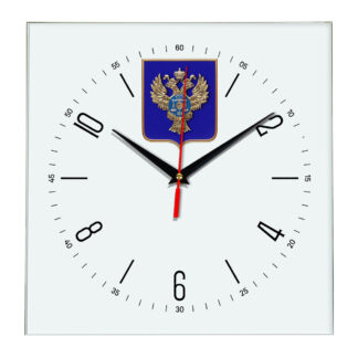 Настенные часы  «emblema-gerb-kaznacheystvo-na-sinem-fone-04»