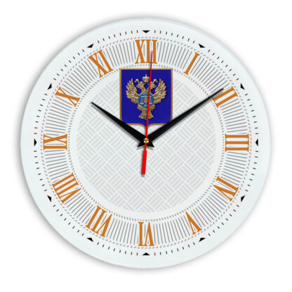Настенные часы  «emblema-gerb-kaznacheystvo-na-sinem-fone-23»