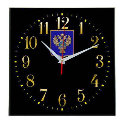 Настенные часы  «emblema-gerb-kaznacheystvo-na-sinem-fone-35»