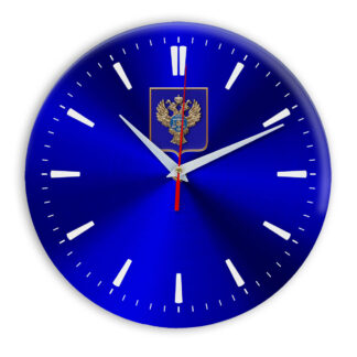 Настенные часы  «emblema-gerb-kaznacheystvo-na-sinem-fone-40»