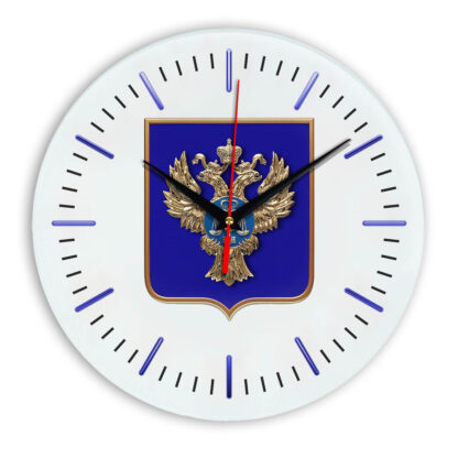 Настенные часы  «emblema-gerb-kaznacheystvo-na-sinem-fone-52»