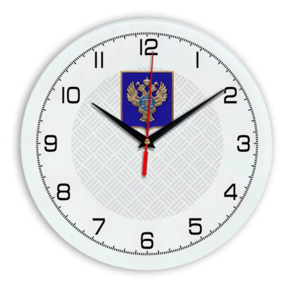 Настенные часы  «emblema-gerb-kaznacheystvo-na-sinem-fone-54»