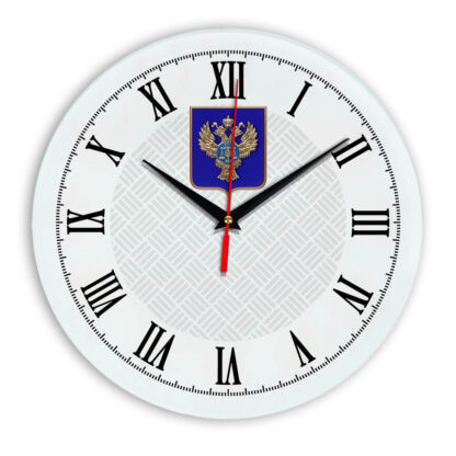 Настенные часы  «emblema-gerb-kaznacheystvo-na-sinem-fone-55»