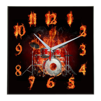 Настенные часы «Flames-Fire-Drums»