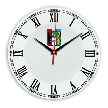 Стеклянные настенные часы с логотипом Хабаровск 09
