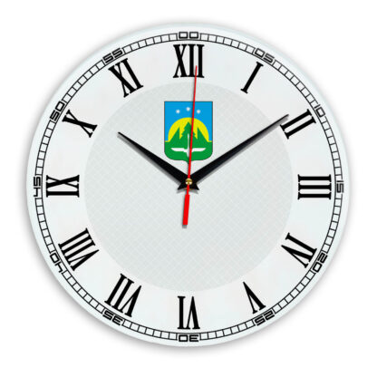 Стеклянные настенные часы с логотипом Ханты-Мансийск 09