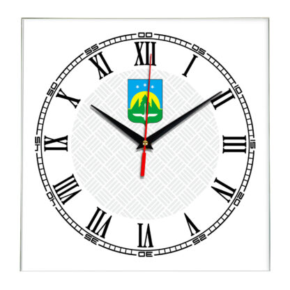 Сувенир настенные часы из стекла Ханты-Мансийск 17