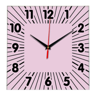 Настенные часы Ideal 836 розовые светлый