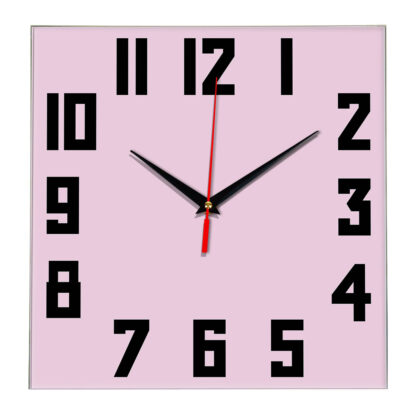 Настенные часы Ideal 841 розовые светлый