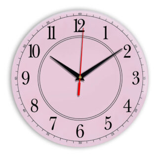 Настенные часы Ideal 900 розовые светлый