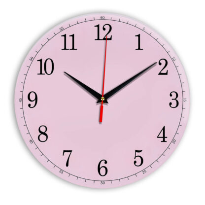 Настенные часы Ideal 901 розовые светлый