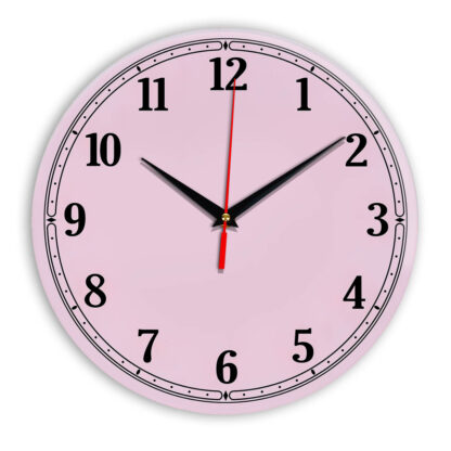 Настенные часы Ideal 904 розовые светлый
