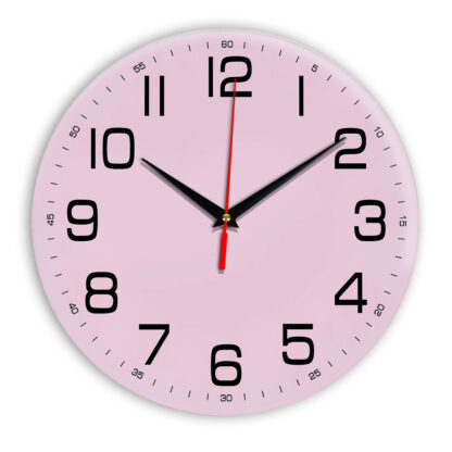 Настенные часы Ideal 911 розовые светлый