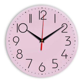 Настенные часы Ideal 912 розовые светлый