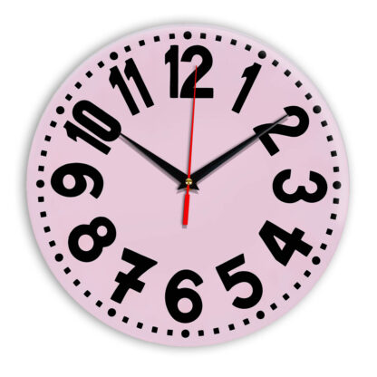 Настенные часы Ideal 913 розовые светлый