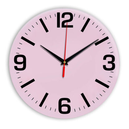 Настенные часы Ideal 914 розовые светлый