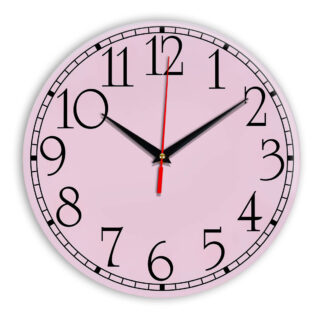 Настенные часы Ideal 915 розовые светлый