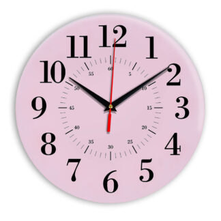 Настенные часы Ideal 917 розовые светлый