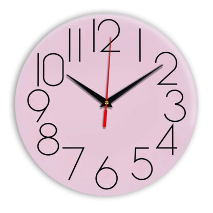 Настенные часы Ideal 923 розовые светлый