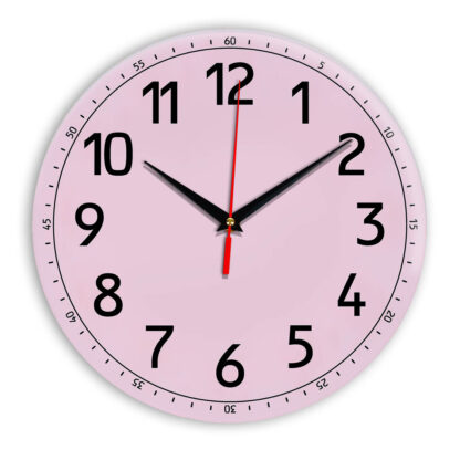 Настенные часы Ideal 928 розовые светлый