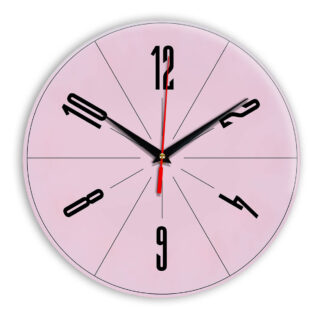 Настенные часы Ideal 956 розовые светлый