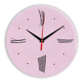 Настенные часы Ideal Modern-Roman-Wall розовые светлый