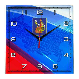 Часы с флагом РФ и гербом города Иваново 02