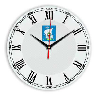 Стеклянные настенные часы с логотипом Калининград 09