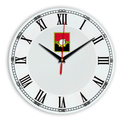 Стеклянные настенные часы с логотипом Кемерово 09